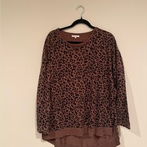 Z Supply Leopard Print Top